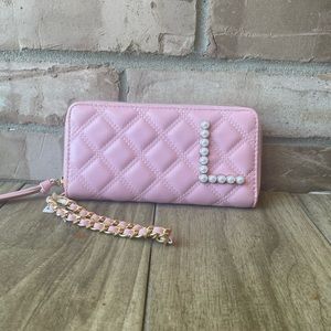 Claire’s Initial Pearl Wristlet Wallet
